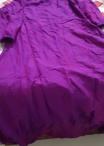 Pink Colored  Long  flared Kurti