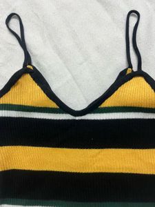 Striped Knit Cami Top