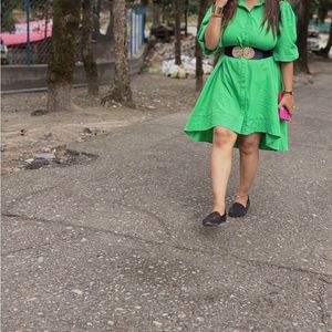 Green Shirt Dress
