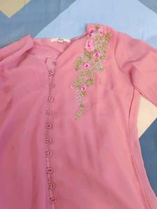 Elegant Pink Ethnic kurti