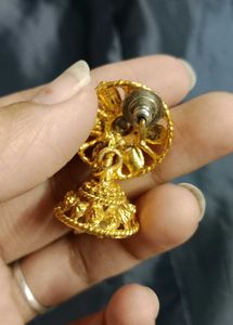 Jhumka Earrings - Gold Tone