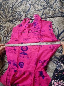 Pink Sleeveless Mini Dress