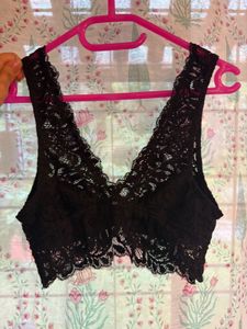 Black lace bralette