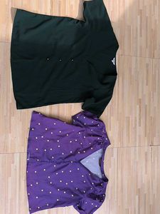 Blouse Bundle - Green & Polka Dot
