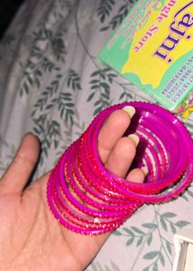 Pink Sparkly Bangles 2&#34;4 Inch