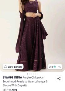 Embroidered Stitched Lehenga Choli