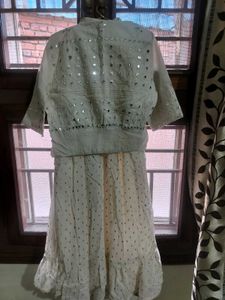 Mirror Work Gown With Jacket