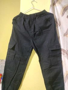 Trendy Black Cargo Pants
