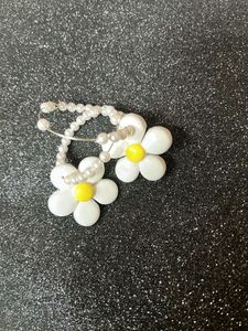 Handmade Pearl Clay Earrings And Necklace 🌼💗