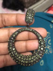 Olive Green/Black Eaarings Like New