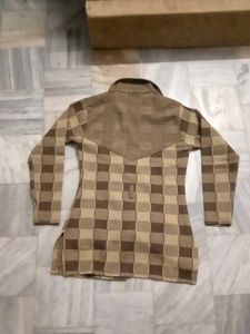 Vintage Checkered Coat Sweater