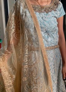 Crop Top Lahanga With Dupatta