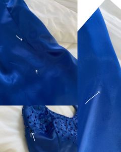 Y2k Vintage Royal Blue Halter Maxi Dress