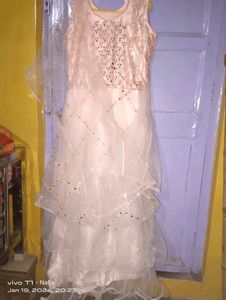 Best Gown With Net Dupatta