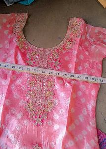 Pink Bandhani Salwar Kameez