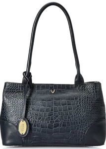 HideSign Leather Embossed Black Tote