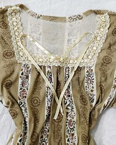 Vintage Boho Floral &amp; Striped Blouse