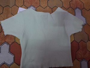 Chuck Ribbed Button Down Top