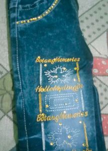 Embroidered Denim Jeans