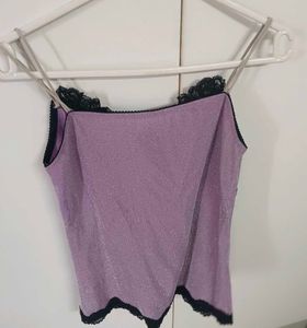 Lavendar Glittery Lace Top 💜