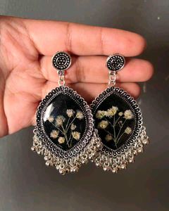 Black Oxidised Resin Jhumkay
