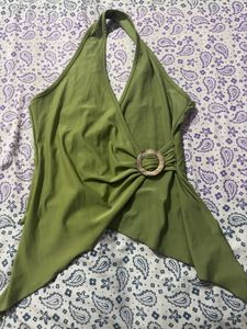 Green Halter Top