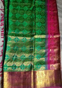 Emerald Green Kanchipuram Silk Saree