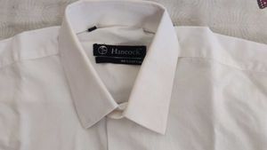 French Sleeves White Formal Shirt