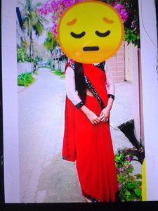 New Red Saree.Srif 30 Minute Wear Kiya