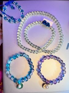 Beaded Bracelet Set with Earrings and Necklace