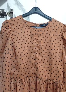 Brown Polka Dot Top From Max