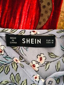 SHEIN Button High Low Long Dress