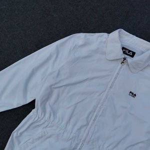 Fila White Windcheater Jacket For Mens And Womens