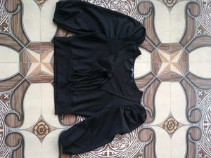 Chic Black Tie Top