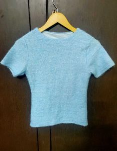 Ice Blue Korean Top