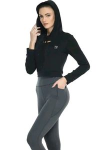 Black Cut-Out Hoodie