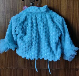 Cute Blue Furry Jacket