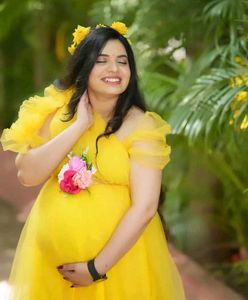 Stunning Yellow Maternity Gown
