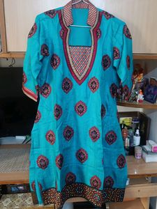 Silk Kurta Having Embroidery On It