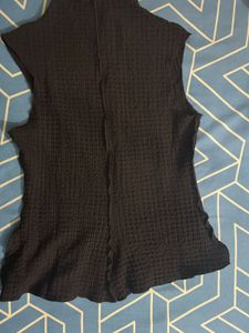 H&amp;M textured peplum top