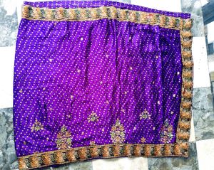 Purple Work Saree
