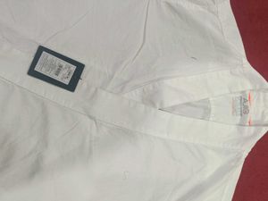 White Kimono Style Long Sleeve Shirt