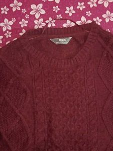Burgundy Knit Sweater