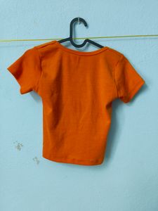 Orange Cute Top