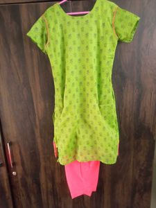Green &amp; Pink Salwar Kameez