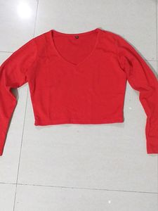 Women&#39;s Red Crop Top