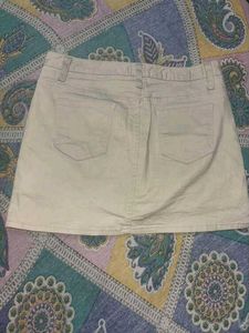 OOS Beige Mini Skirt