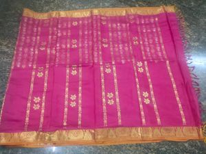 Dark Pink Kanjeevaram Silk Saree