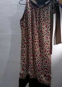 Abstract Print Sleeveless Dress