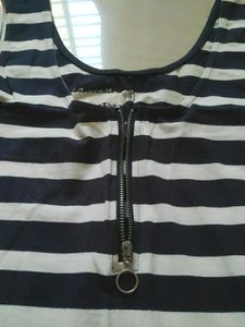 Black And White Stripes Bodycon Dress